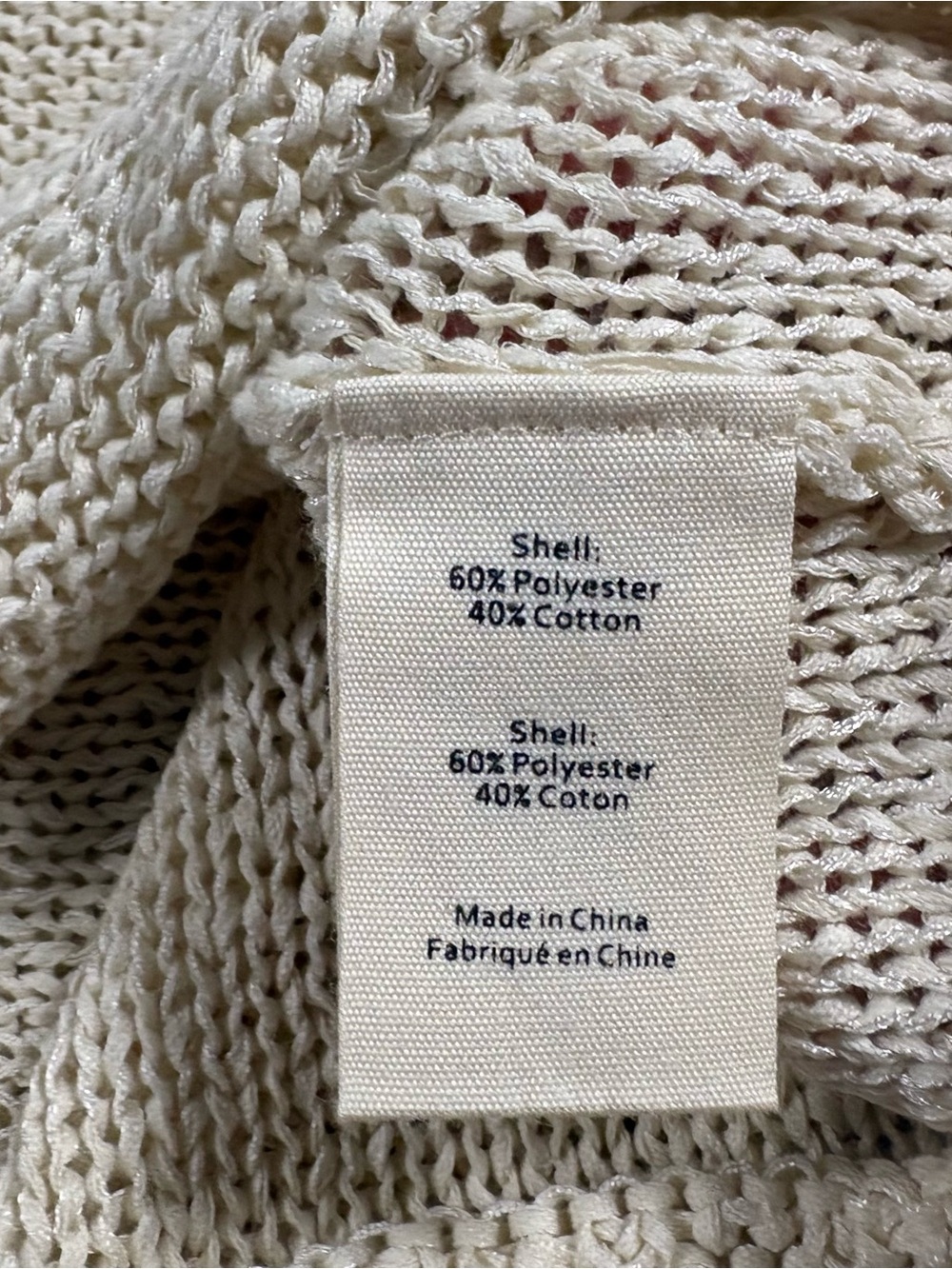 L'AGENCE Laura Cream Open-Knit Scoop Neck Drop Shoulder Sweater Size Small - Picture 10 of 11